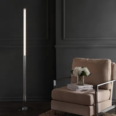 Jonathan Y Roxanna 68" Integrated Led Metal Floor Lamp In Metallic