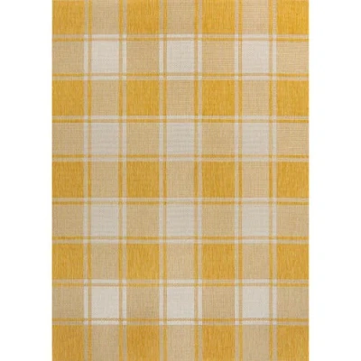 Jonathan Y Sabine Traditional Farmhouse Bold Gingham Indoor/outdoor Area Rug In Multi