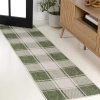 Jonathan Y Sabine Traditional Farmhouse Bold Gingham Indoor/outdoor Area Rug In Green
