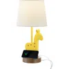 Jonathan Y Sahara 17.5" Mid-century Vintage Iron/resin Giraffe Led Kids' Table Lamp With Phone Stand In Yellow