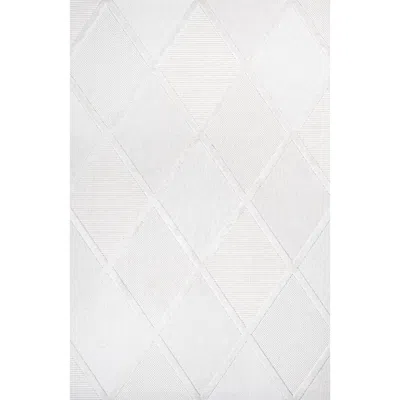 Jonathan Y Salines Diamond Trellis Indoor/outdoor Area Rug In White
