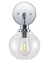 Jonathan Y Sandrine 6.5in 1-light Iron/seeded Glass Cottage Rustic Led Vanity Light In Metallic