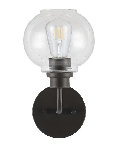 Jonathan Y Sandrine 6.5in 1-light Iron/seeded Glass Cottage Rustic Led Vanity Light In Metallic