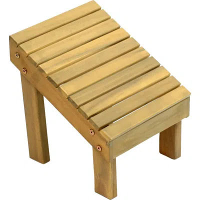 Jonathan Y Saru 11.8" Traditional Classic Solid Acacia Wood Shower Shaving Foot Stool In Brown