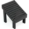 Jonathan Y Saru 11.8" Traditional Classic Solid Acacia Wood Shower Shaving Foot Stool In Black