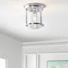 Jonathan Y Savannah 10.25" Metal/glass Led Flush Mount