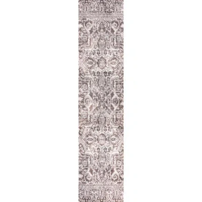Jonathan Y Scala Grand Medallion Ornate Area Rug In Brown/ivory