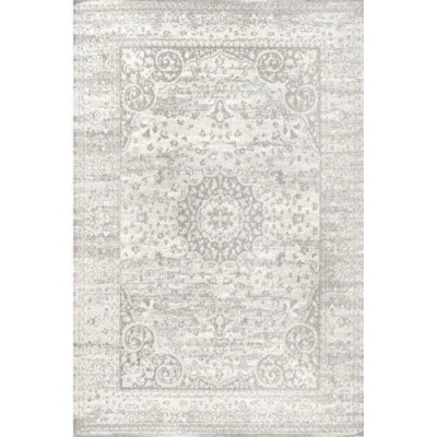 Jonathan Y Scala Ornate Bohemian Medallion Area Rug In Gray/cream