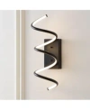 Jonathan Y Scribble 7" Modern Integrated Led Vanity Light Sconce In Black