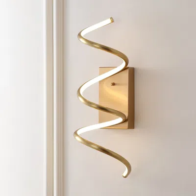 Jonathan Y Scribble 7" Modern Metal Integrated Led Vanity Light Sconce
