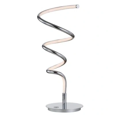 Jonathan Y Scribble Modern Dimmable Metal Integrated Led Table Lamp In Chrome
