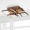 Jonathan Y Sebastian 17.5" Integrated Led Metal Flush Mount Ceiling Light
