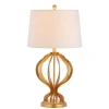 Jonathan Y Sebastian 28.5" Metal Trellis Led Table Lamp In Gold Leaf