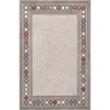 Jonathan Y Sebastian High-low Modern Diamond Border Indoor/outdoor Area Rug In Brown/ivory