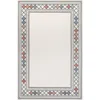Jonathan Y Sebastian High-low Modern Diamond Border Indoor/outdoor Area Rug In Ivory/beige