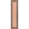 Jonathan Y Sebastian High-low Modern Diamond Border Indoor/outdoor Area Rug In Orange/ivory