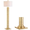 Jonathan Y Serena 63" Metal Led Floor Lamp In Gold Painting