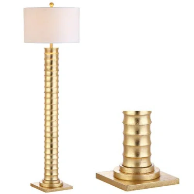 JONATHAN Y JONATHAN Y SERENA 63" METAL LED FLOOR LAMP, GOLD PAINTING