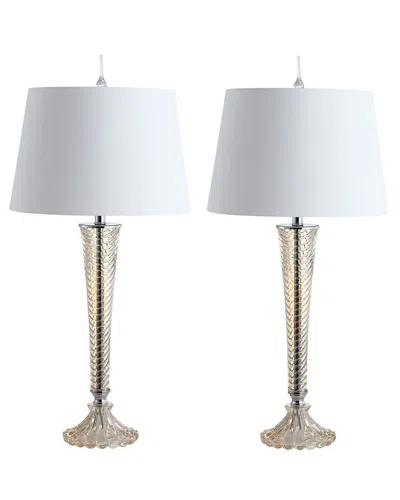 Jonathan Y Set Of 2 Caterina 32in Glass Led Table Lamps