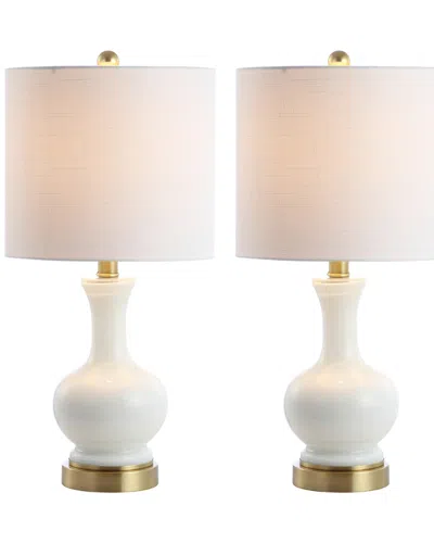 Jonathan Y Set Of 2 Cox 22in Table Lamps In White