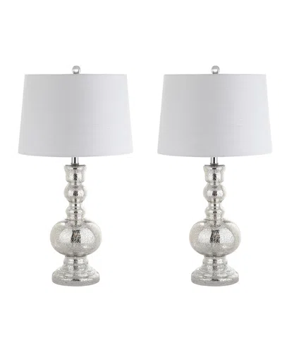 Jonathan Y Set Of 2 Genie 28.5in Glass Led Table Lamps