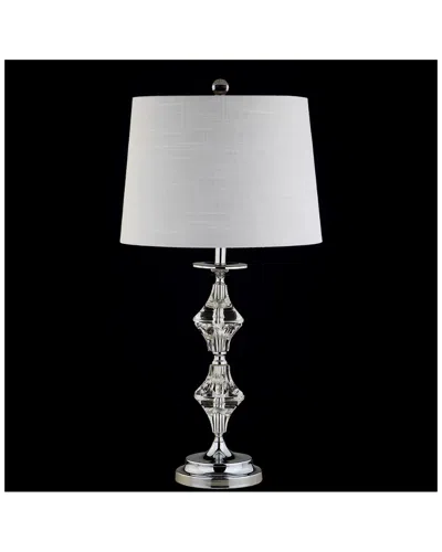 Jonathan Y Set Of 2 Madison 27.5in Crystal Led Table Lamp In Silver