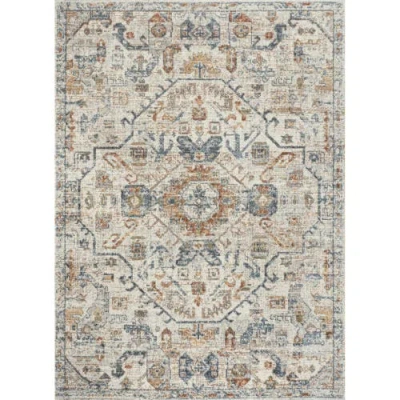 Jonathan Y Shaemus Bohemian Medallion Low-pile Machine-washable Area Rug In Cream/terra