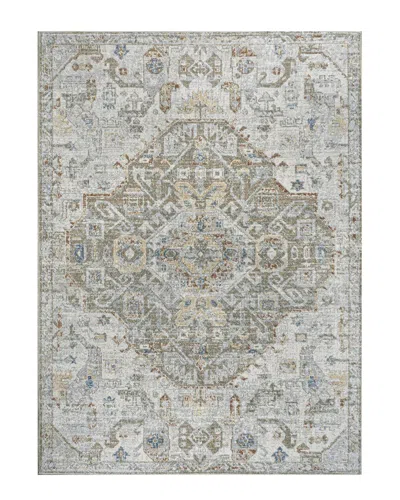 Jonathan Y Shaemus Bohemian Medallion Low-pile Machine-washable Polyester Rug In White