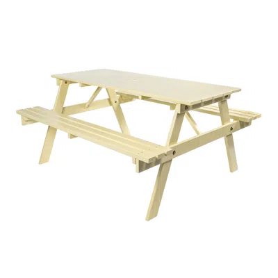 Jonathan Y Shoreham 59" Modern Classic Outdoor Wood Picnic Table Benches With Umbrella Hole, Almond In Brown