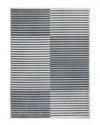 Jonathan Y Shutter Minimalist Striped Plaid Machine-washable Polyester Rug In Grey