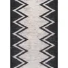 Jonathan Y Siksak Modern Chevron Border Machine-washable Area Rug In Ivory/navy