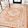 Jonathan Y Sinjuri Medallion Textured Weave Indoor/outdoor Area Rug In Orange