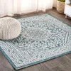Jonathan Y Sinjuri Medallion Textured Weave Indoor/outdoor Area Rug In Teal Blue/gray