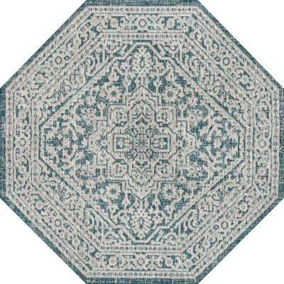 Jonathan Y Sinjuri Medallion Textured Weave Octagon Indoor/outdoor Area Rug