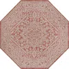 Jonathan Y Sinjuri Medallion Textured Weave Octagon Indoor/outdoor Area Rug In Red