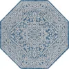 Jonathan Y Sinjuri Medallion Textured Weave Octagon Indoor/outdoor Area Rug In Blue