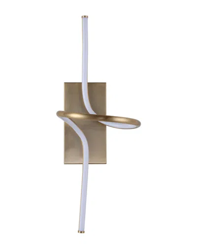Jonathan Y Sketch 9in Minimalist Integrated Led Vanity Light Sconce In Orange