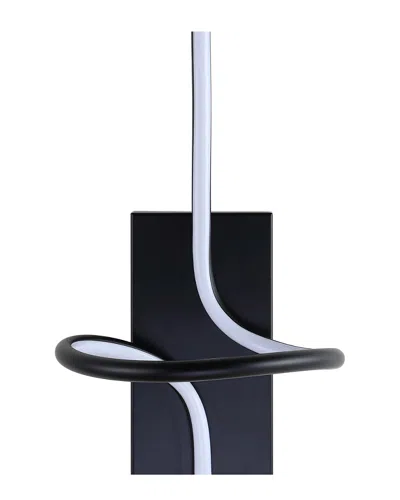 Jonathan Y Sketch 9in Minimalist Integrated Led Vanity Light Sconce In Black