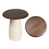 Jonathan Y Skye Modern Rustic Round Wood/metal Accent Table In Brown
