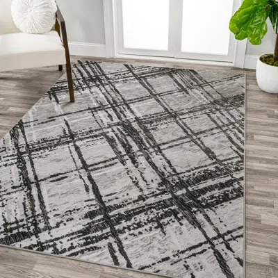 Jonathan Y Slant Modern Abstract Area Rug In Black