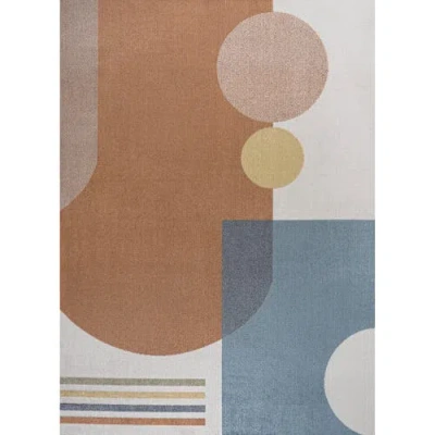 Jonathan Y Slinger Modern Contemporary Collage Machine-washable Area Rug In Cream/multi