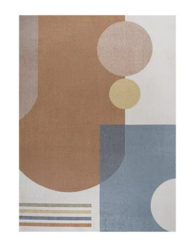 Jonathan Y Slinger Modern Contemporary Collage Machine-washable Polyester Rug In White