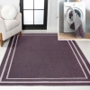 Jonathan Y Sloane Classic 2-stripe Border Washable Area Rug In Purple/light Purple