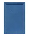 Jonathan Y Sloane Classic 2-stripe Border Washable Chenille Area Rug In Blue