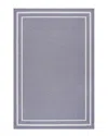 Jonathan Y Sloane Classic 2-stripe Border Washable Chenille Area Rug In Gray