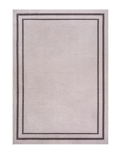 Jonathan Y Sloane Classic 2-stripe Border Washable Chenille Area Rug In Purple