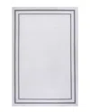 Jonathan Y Sloane Classic 2-stripe Border Washable Chenille Area Rug In White