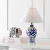 Jonathan Y Song 21.5" Ceramic/crystal Chinoiserie Floral Led Table Lamp