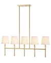 Jonathan Y Sophie 5-light Modern Midcentury 38in Iron Linear Led Pendant In Gold
