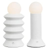 Jonathan Y Soren 13" Ceramic/glass Geometric Integrated Led Table Lamp In White